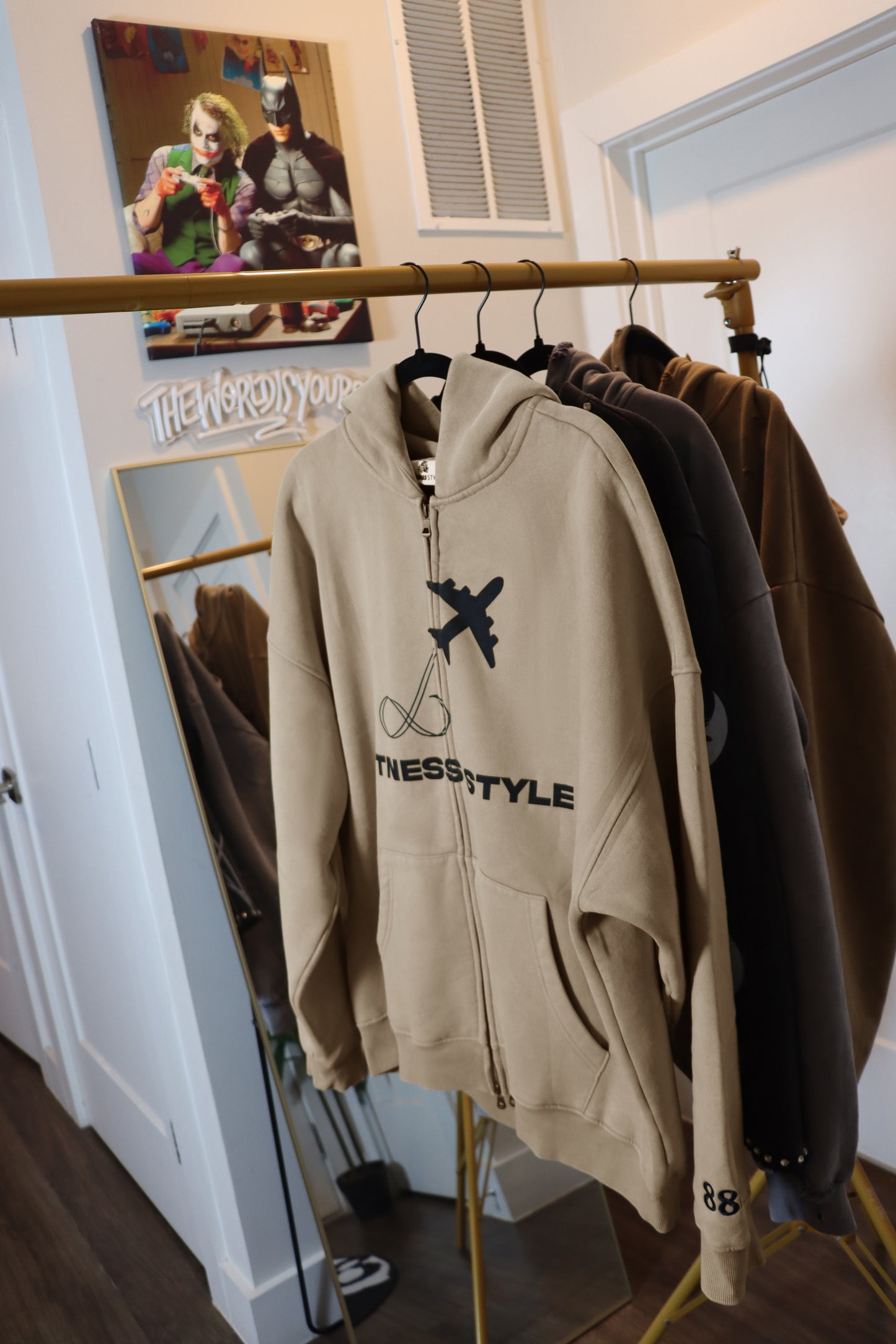Fitness Style” Zip-Up Hoodie