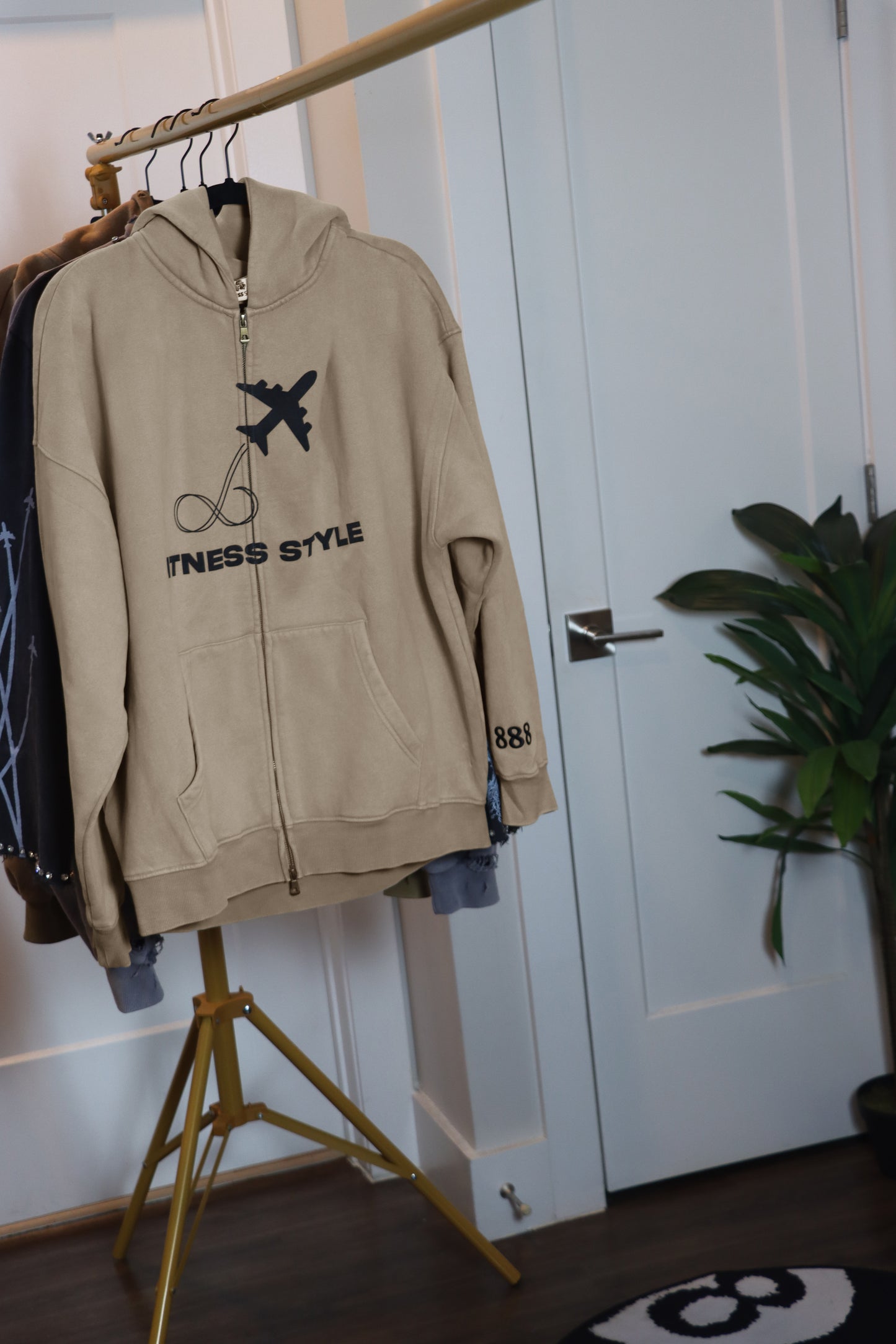 Fitness Style” Zip-Up Hoodie