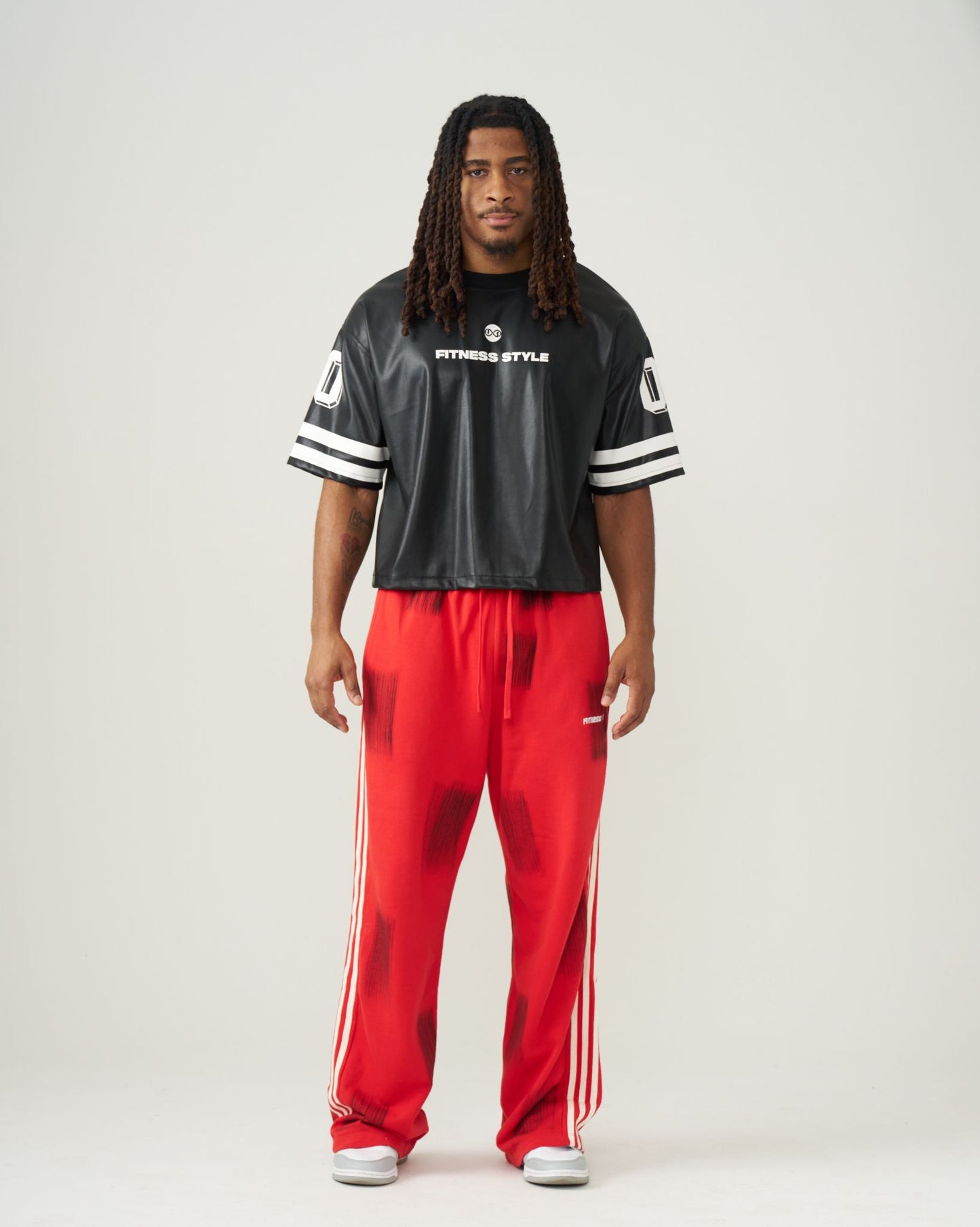 The Varsity Faux-Leather Top