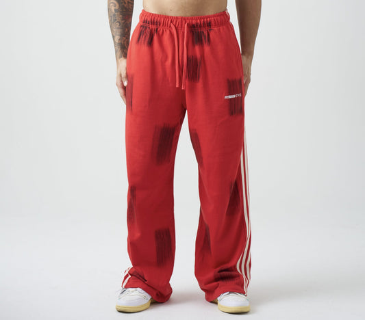 Oversized Red Inferno  pants