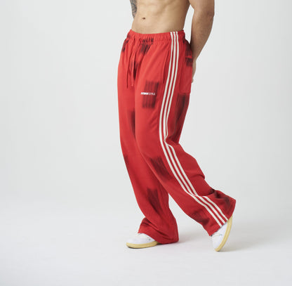 Oversized Red Inferno  pants