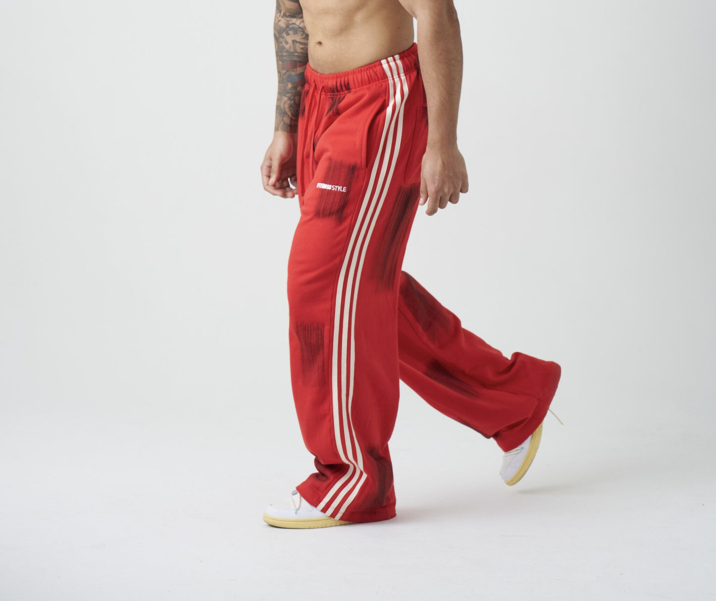 Oversized Red Inferno  pants