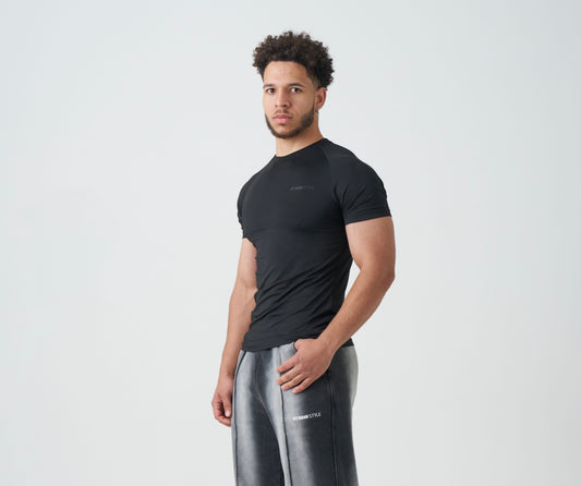 Black Compression T-Shirt (Fitness Style)