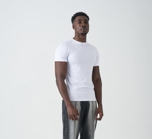 White Compression T-Shirt (Fitness Style)