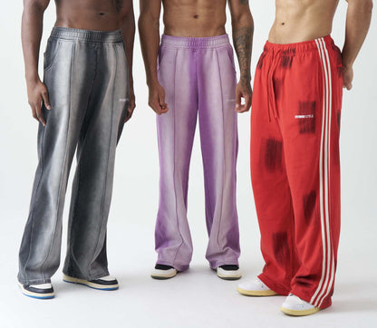 Oversized Red Inferno  pants