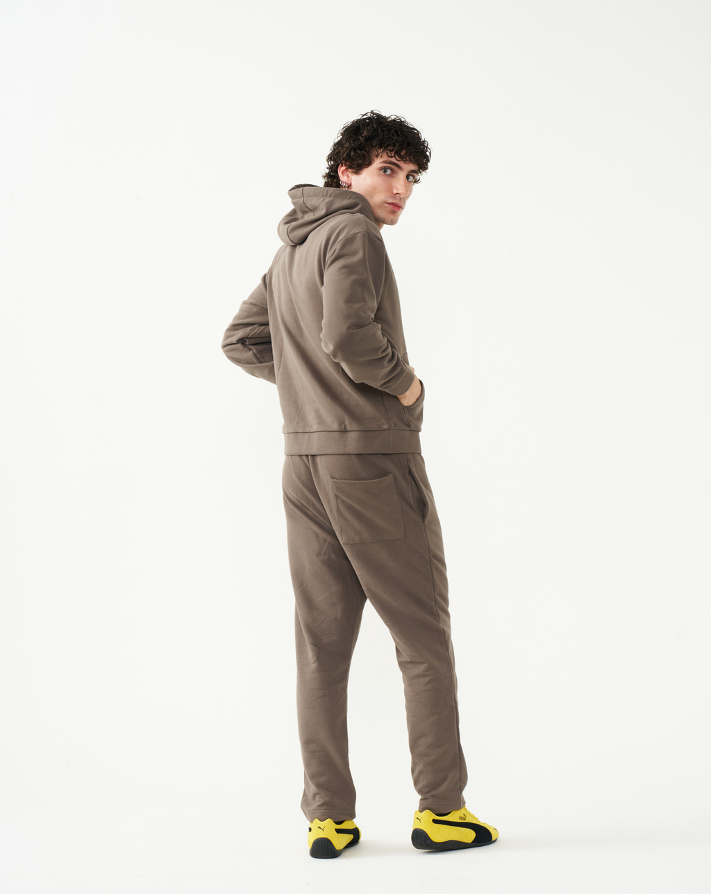 FitnessStyle Brown Hoodie Track Suit