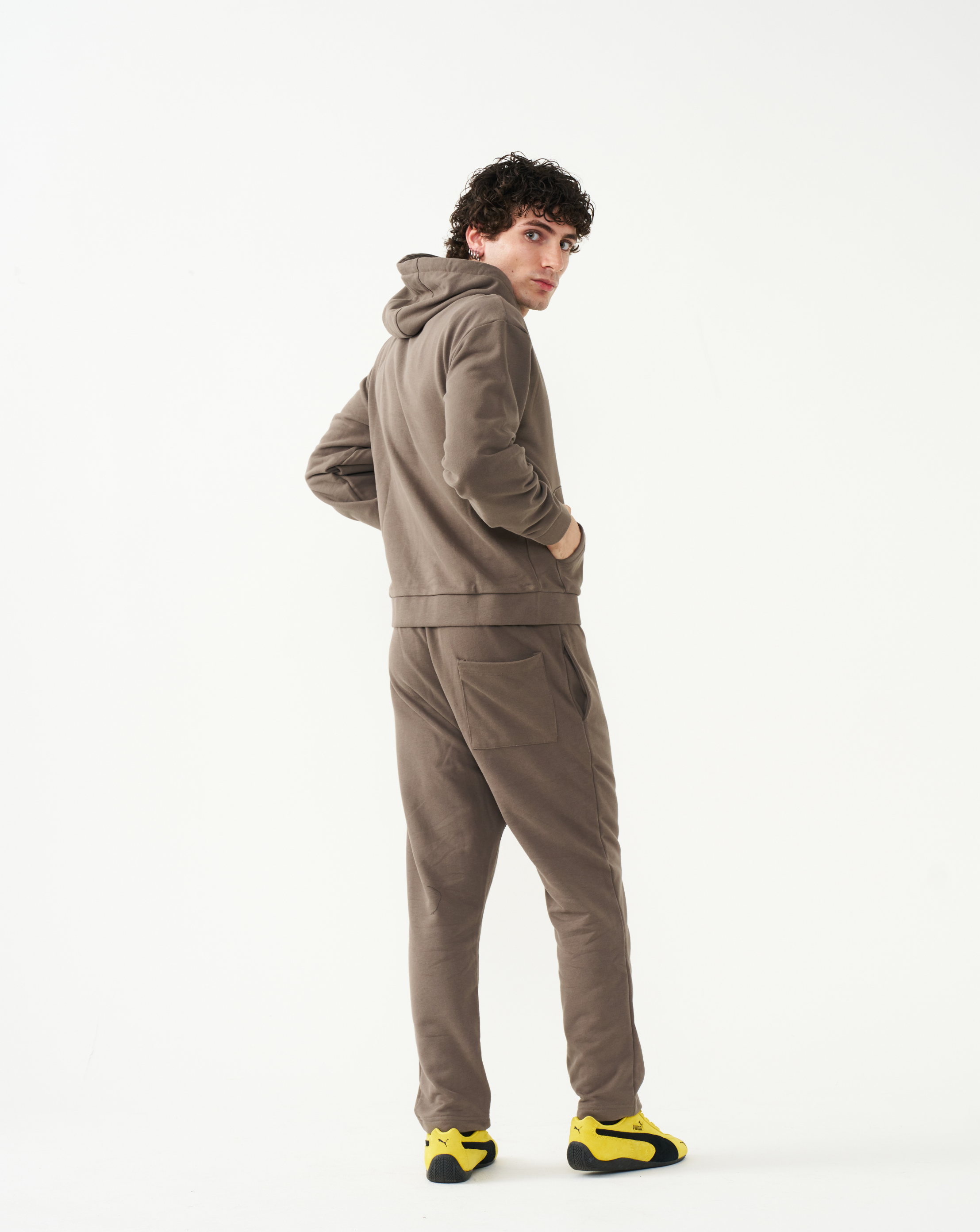 FitnessStyle Brown Hoodie Track Suit