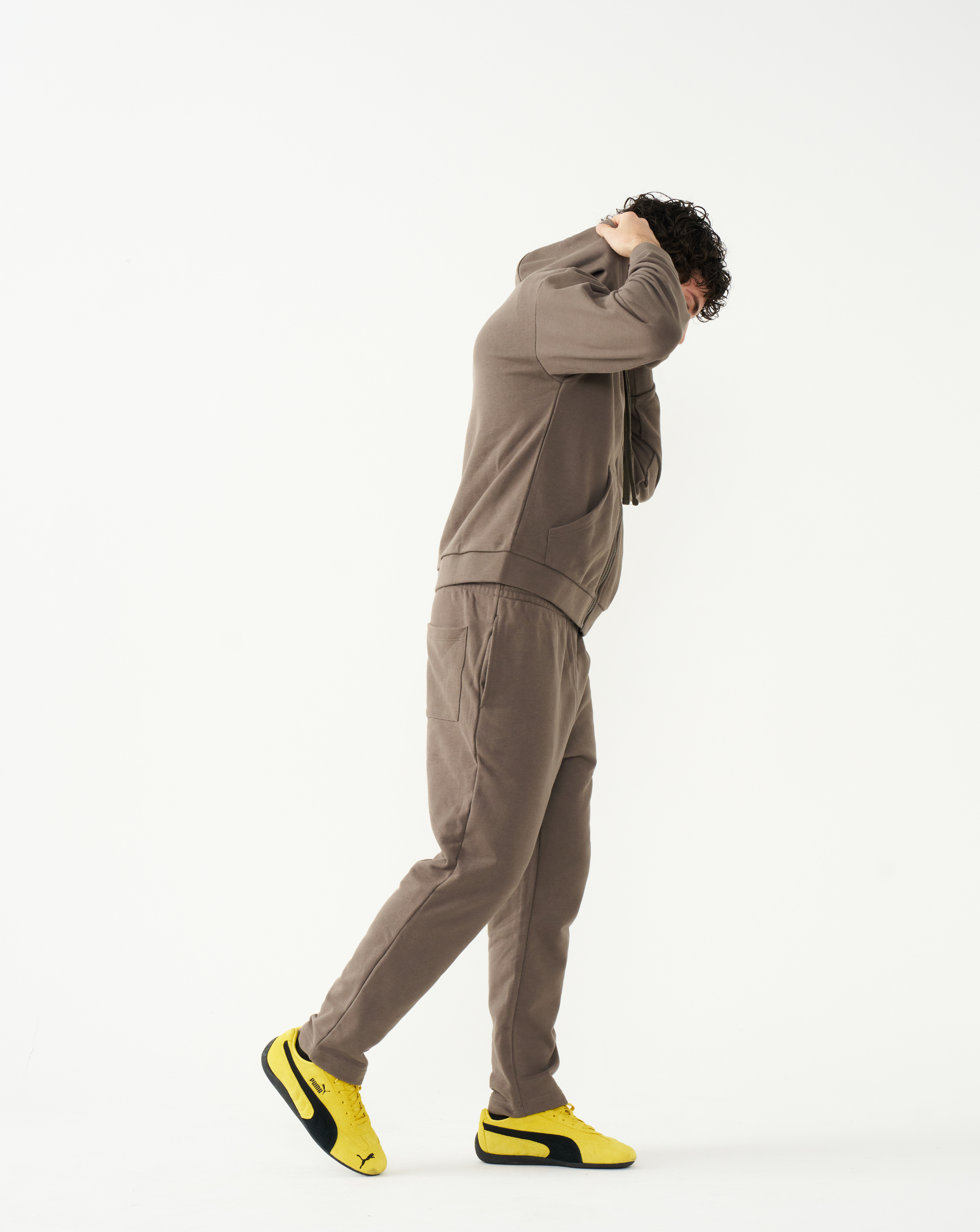 FitnessStyle Brown Hoodie Track Suit