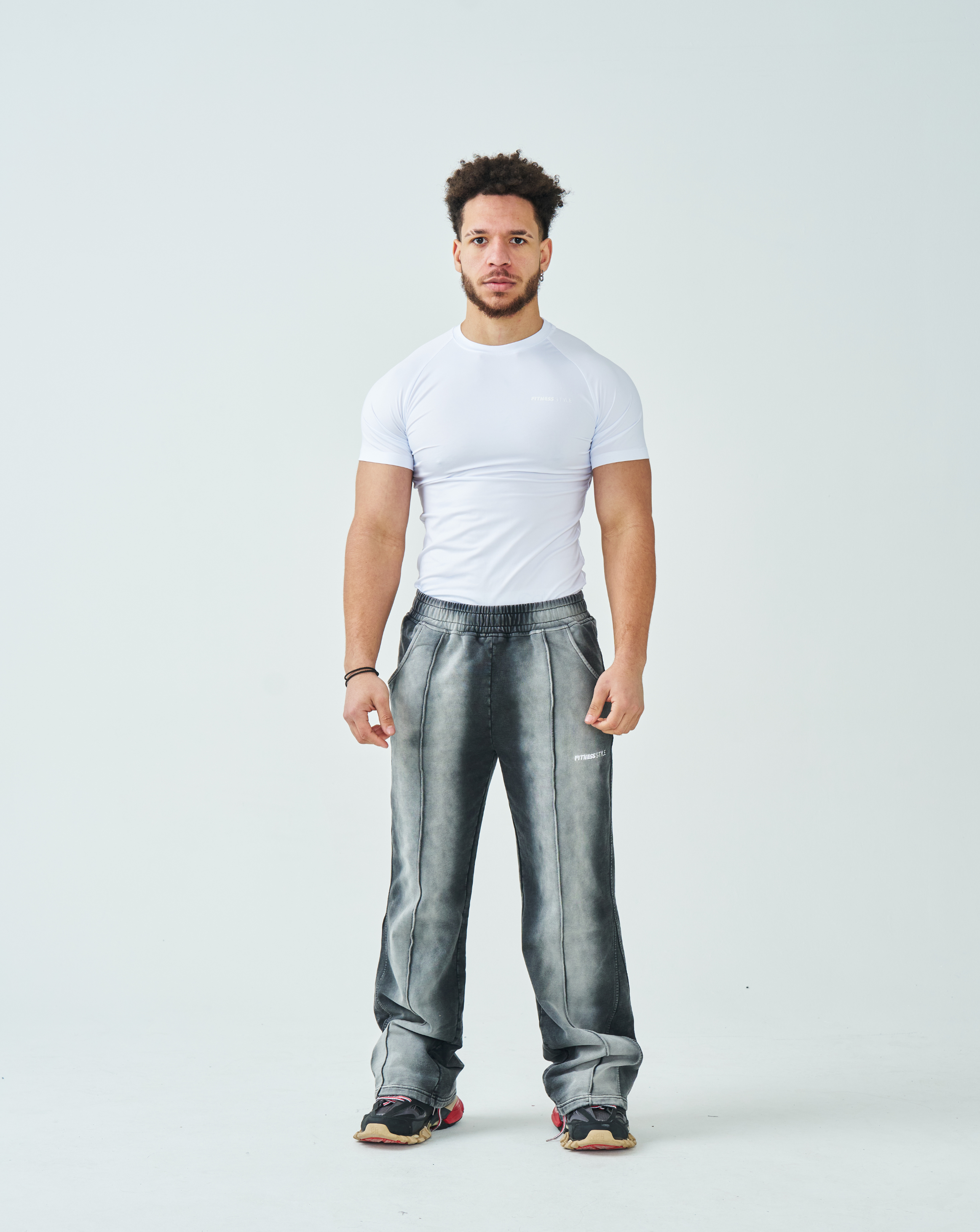FitnessStyle White Compression T-Shirts for Men